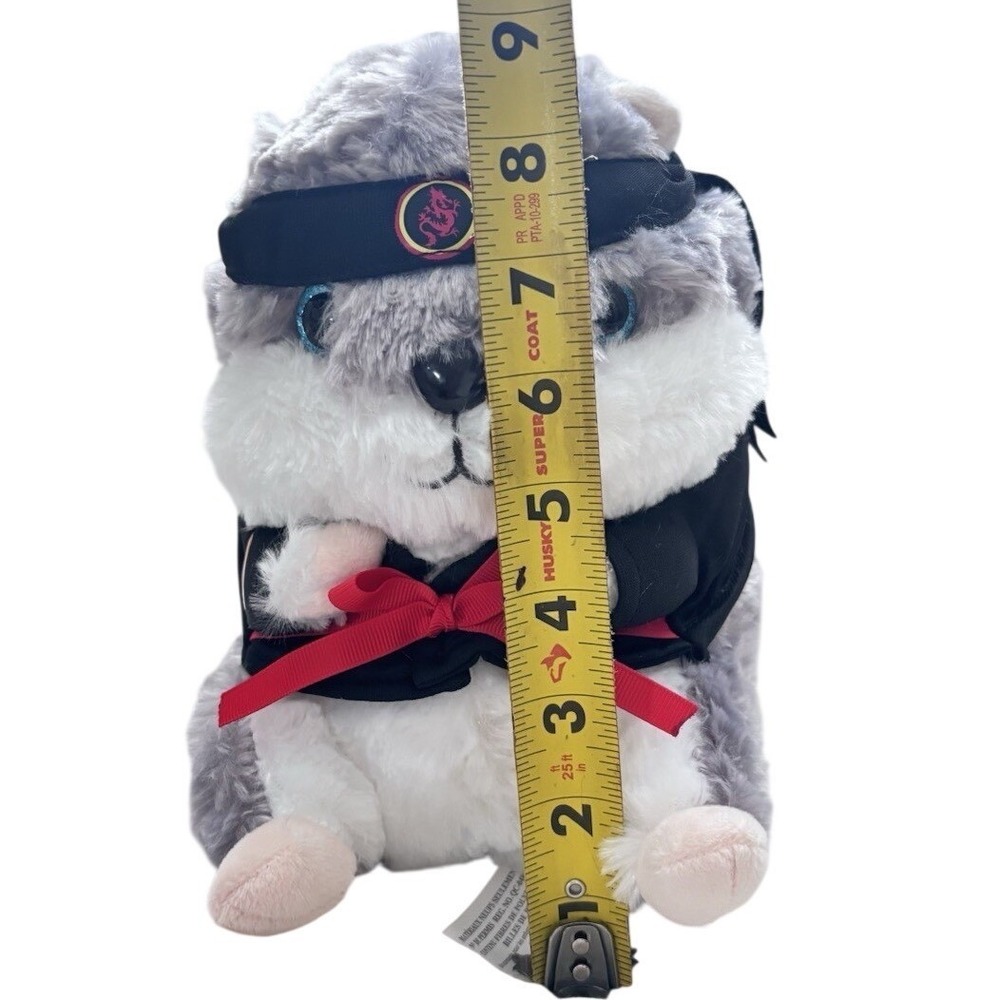 Nanco Belly Buddy Ninja Hamster Soft Plush Toy Stuffed Animal 10.5" - Picture 7 of 7
